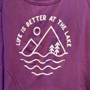 Next Level Apparel Purple Lake Graphic Tank Top